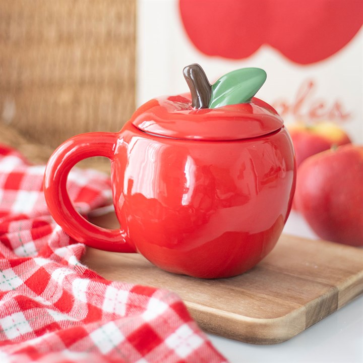 Apple Shaped Lidded Mug