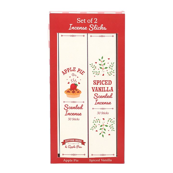 Set of 2 Apple Pie and Spiced Vanilla Incense Stick Packs