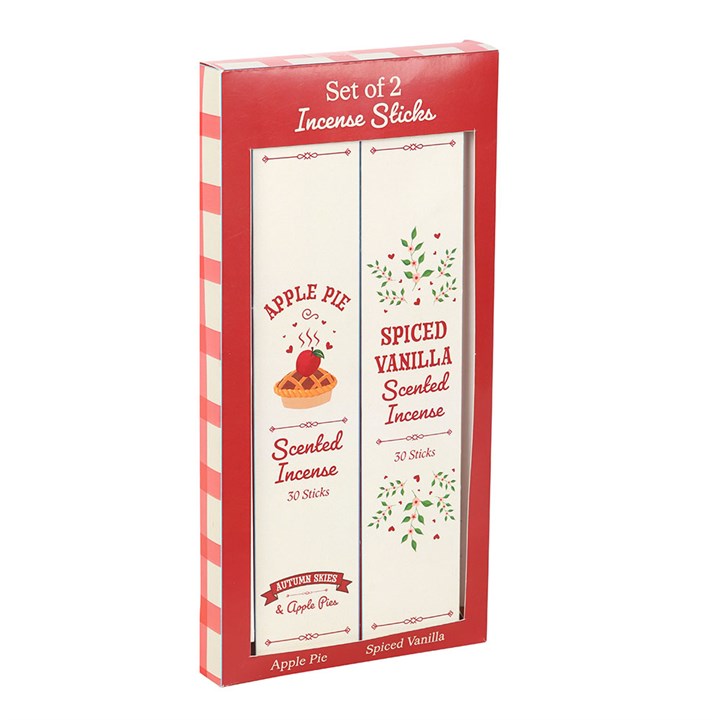 Set of 2 Apple Pie and Spiced Vanilla Incense Stick Packs