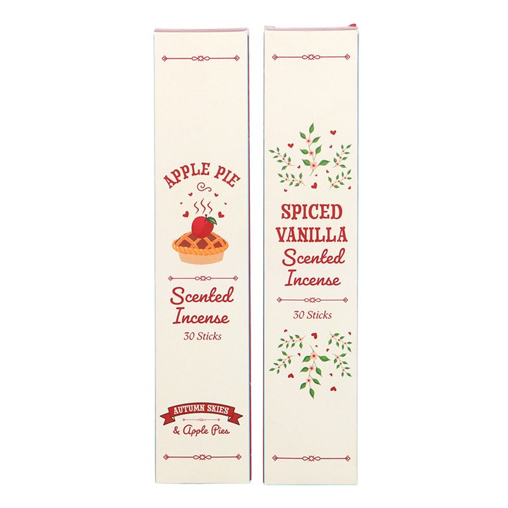 Set of 2 Apple Pie and Spiced Vanilla Incense Stick Packs