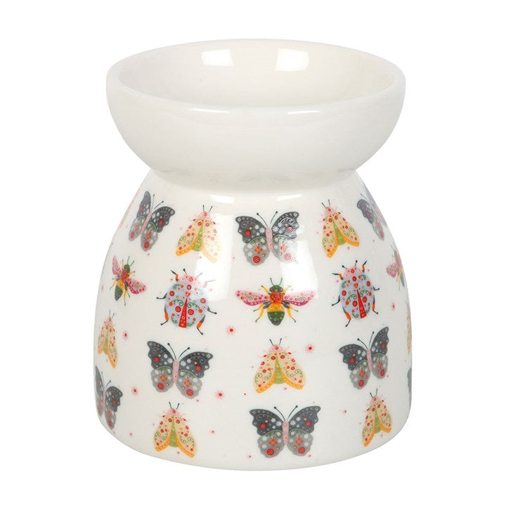 Floral Bug Print Oil Burner and Wax Warmer