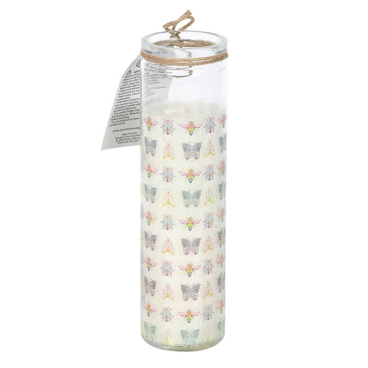 Floral Bug Garden Rose Tube Candle