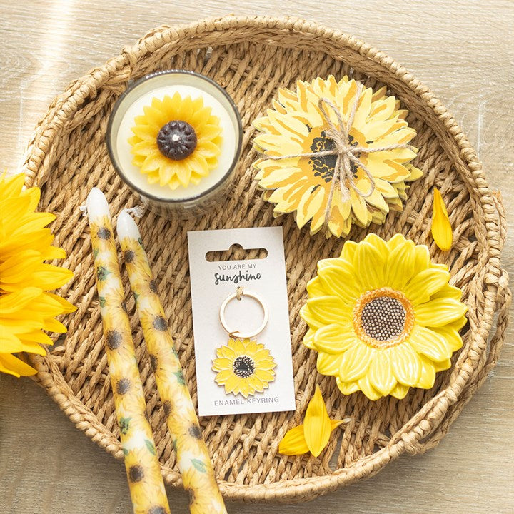 You Are My Sunshine Sunflower Keyring