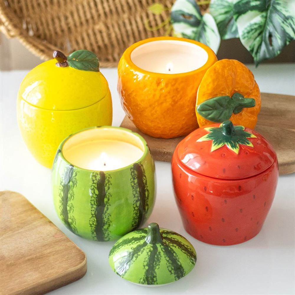 Watermelon Shaped Candle Jar