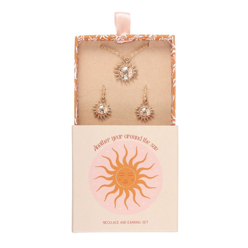 Sun Earring and Necklace Set