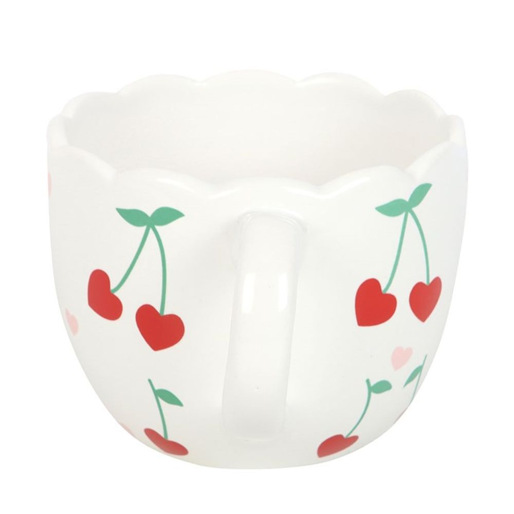 Scalloped Cherry Print Mug