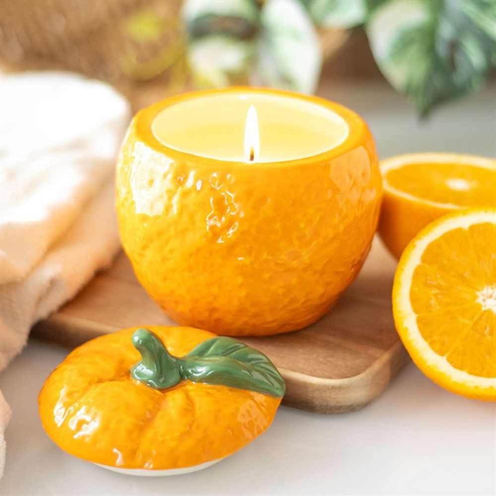 Orange Shaped Candle Jar